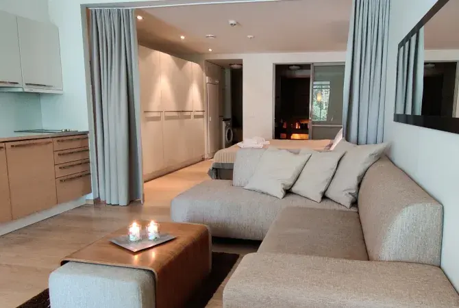 Apartment living room at Kultaranta Resort