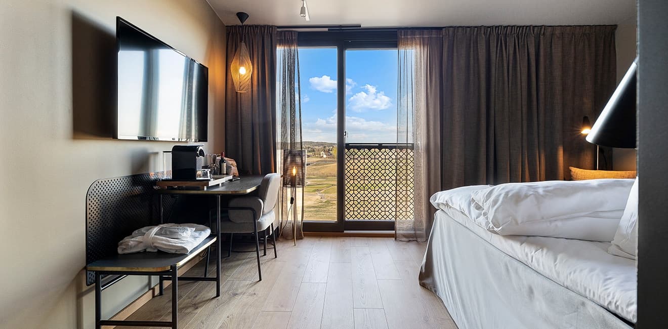 Guest room overlooking the course at Lily Country Club