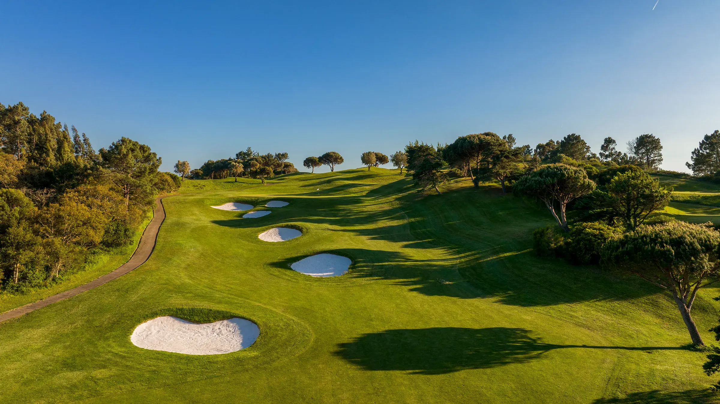 Third-hole green and bunkers at Penha Longa Resort