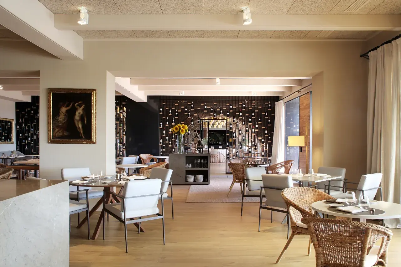 Restaurant dining room at Hotel Peralada