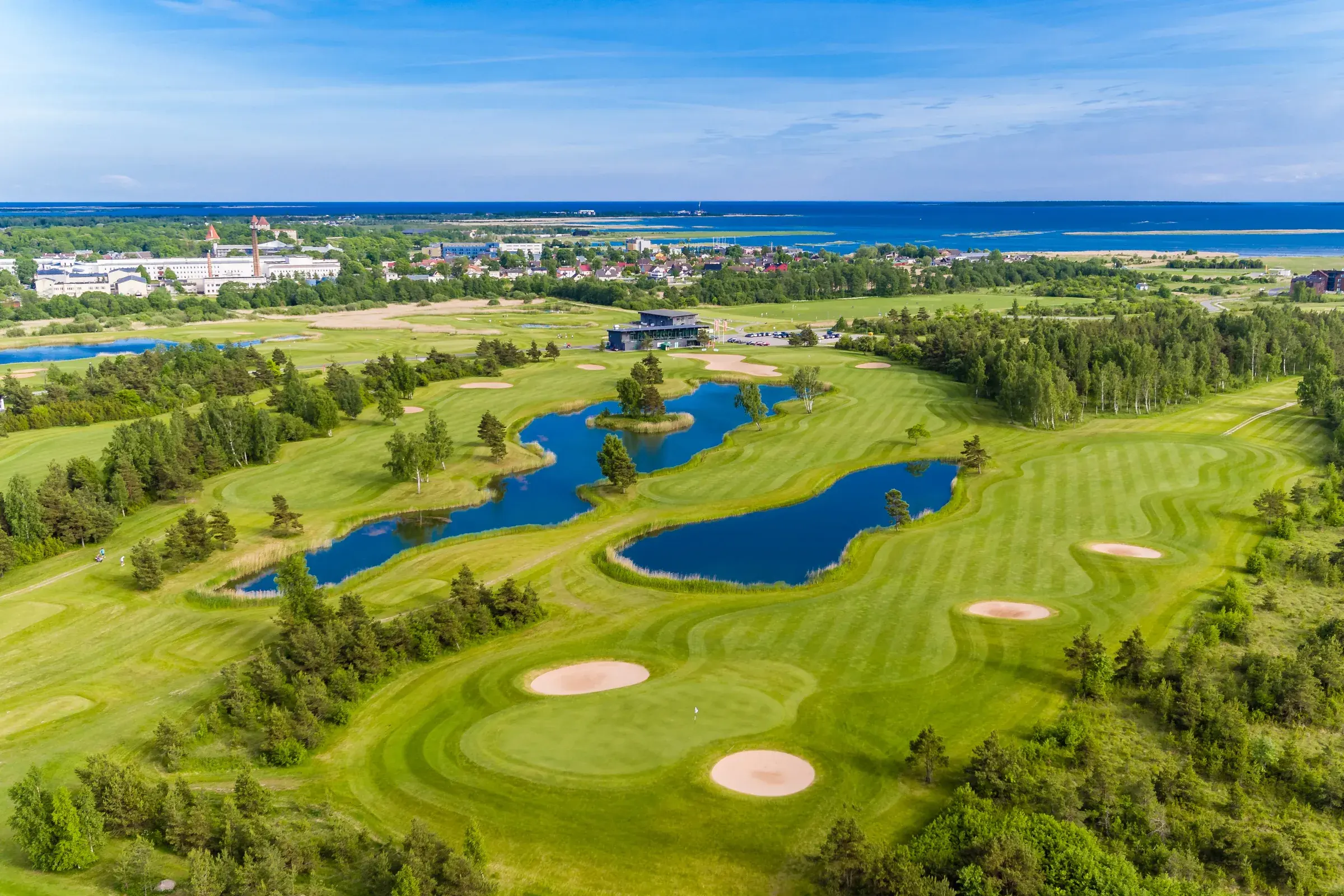 Aerial view of the course at Saaremaa Golf