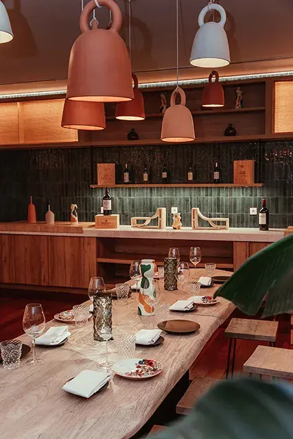 Dining room at Cortijo Santa María 1962 at SO/ Sotogrande