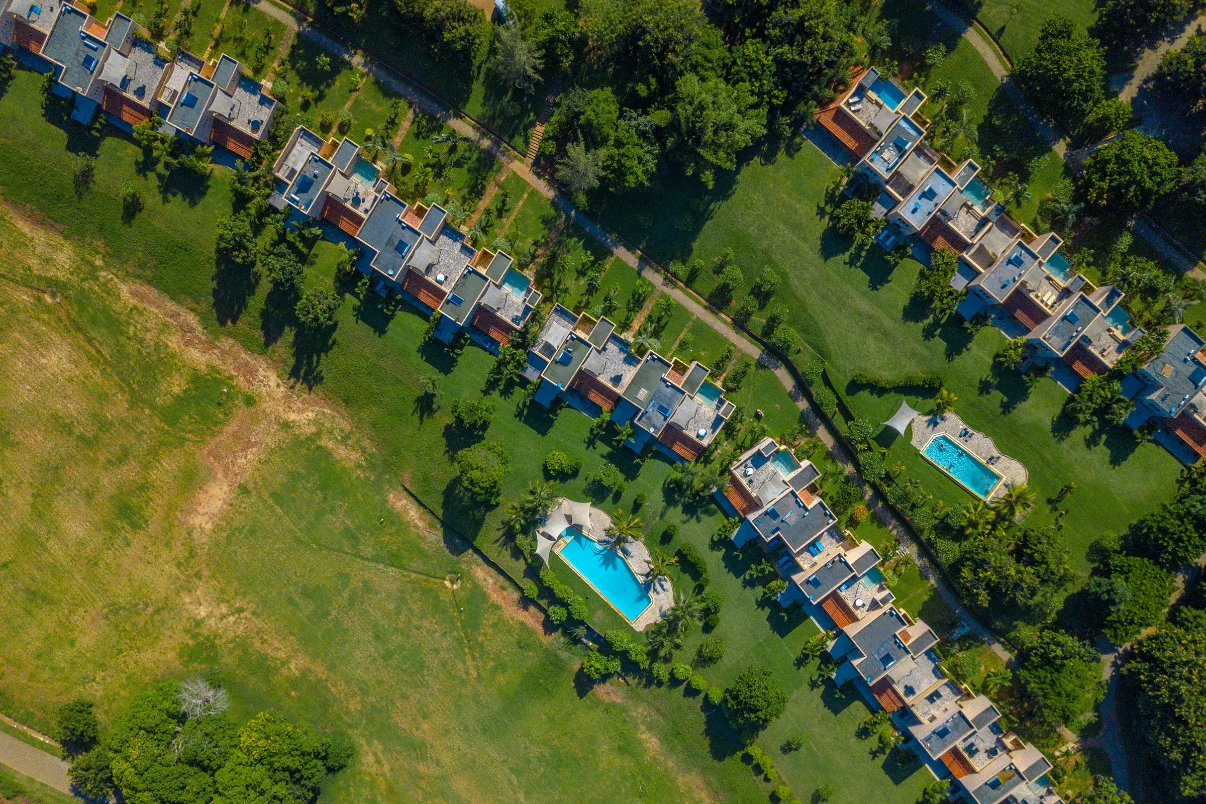 Aerial view of golf villas at Vipingo Ridge
